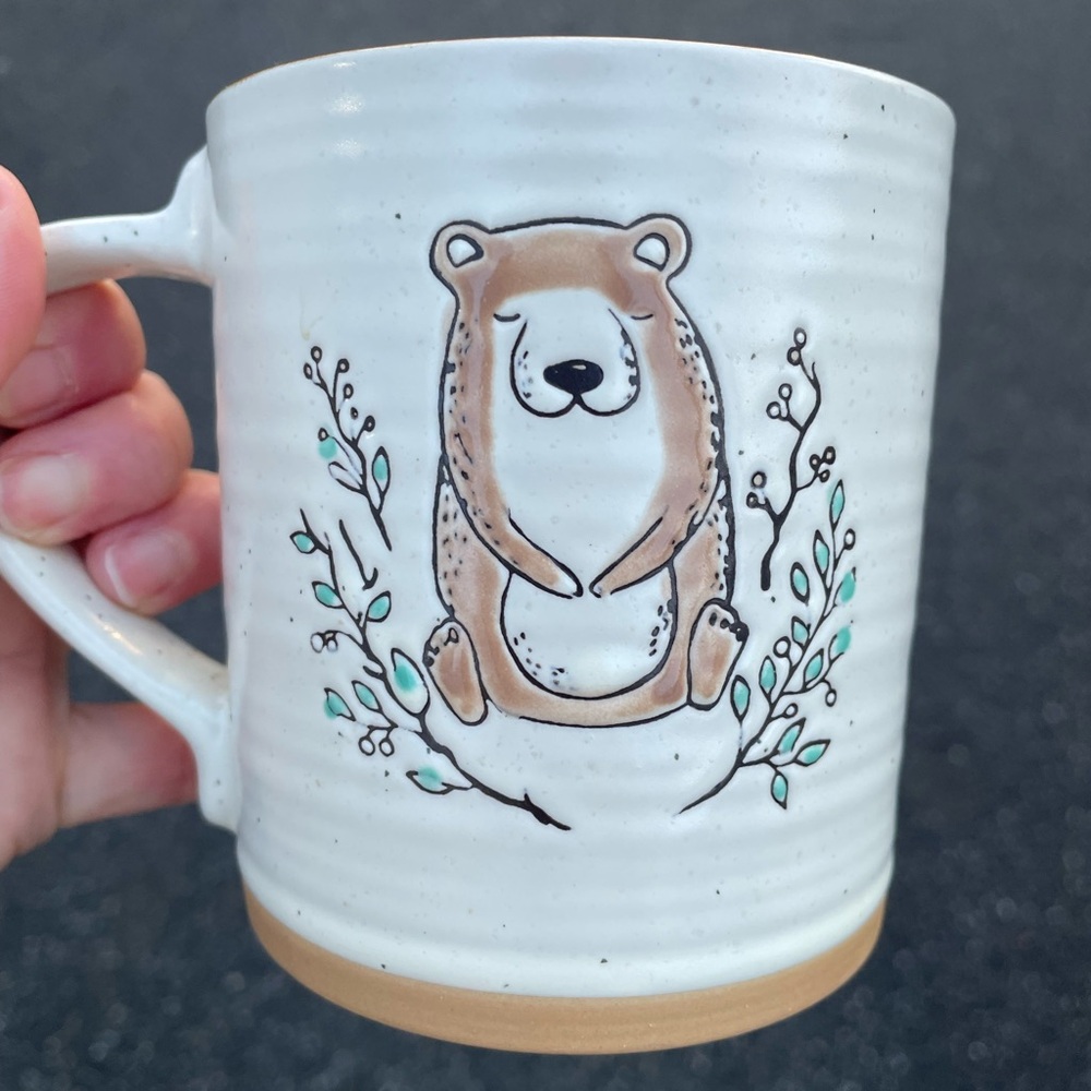 Bear Design‎ Ceramic Mug - White and Brown